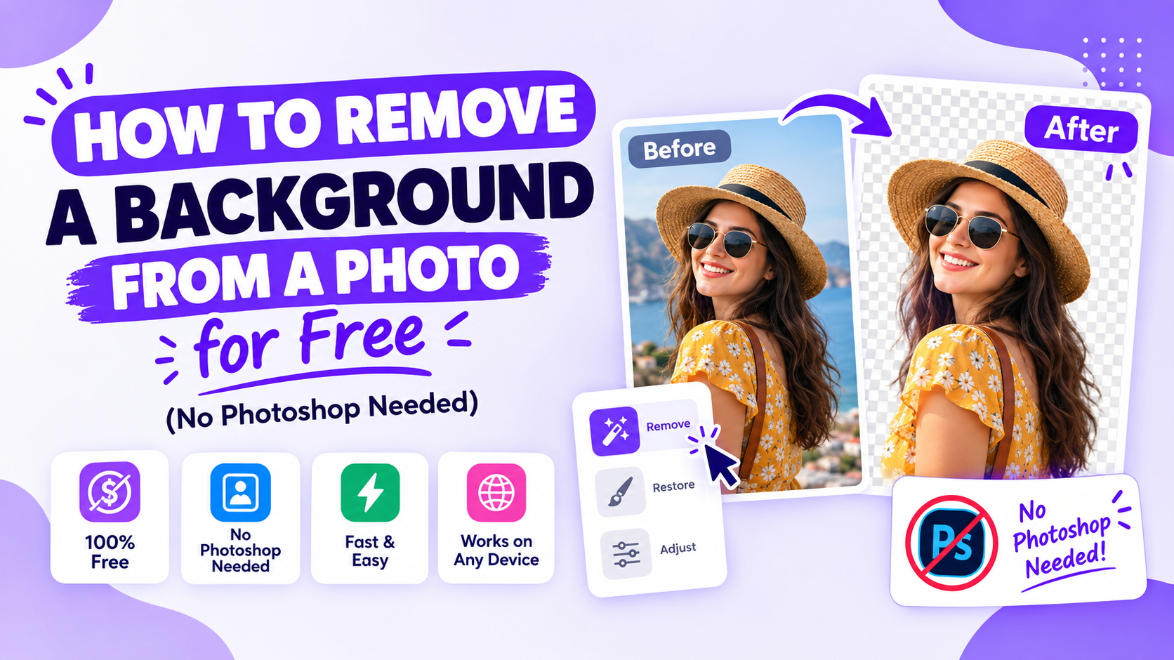 How to Remove a Background from a Photo for Free (No Photoshop Needed)