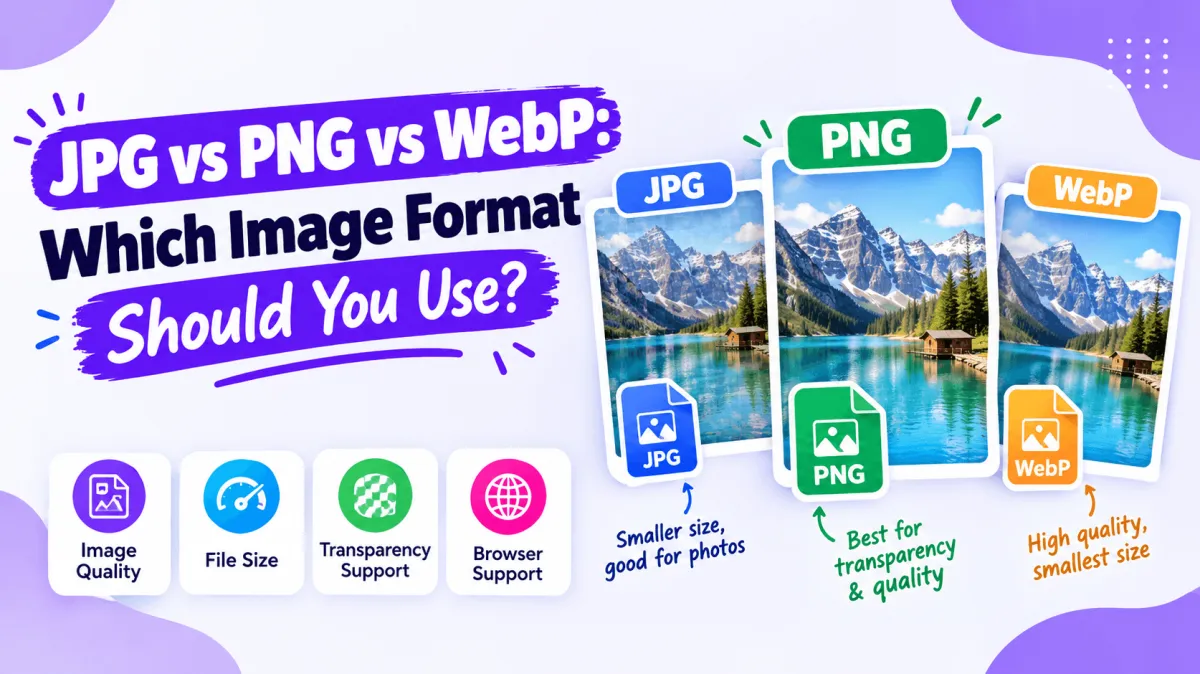 JPG vs PNG vs WebP: Which Image Format Should You Use?