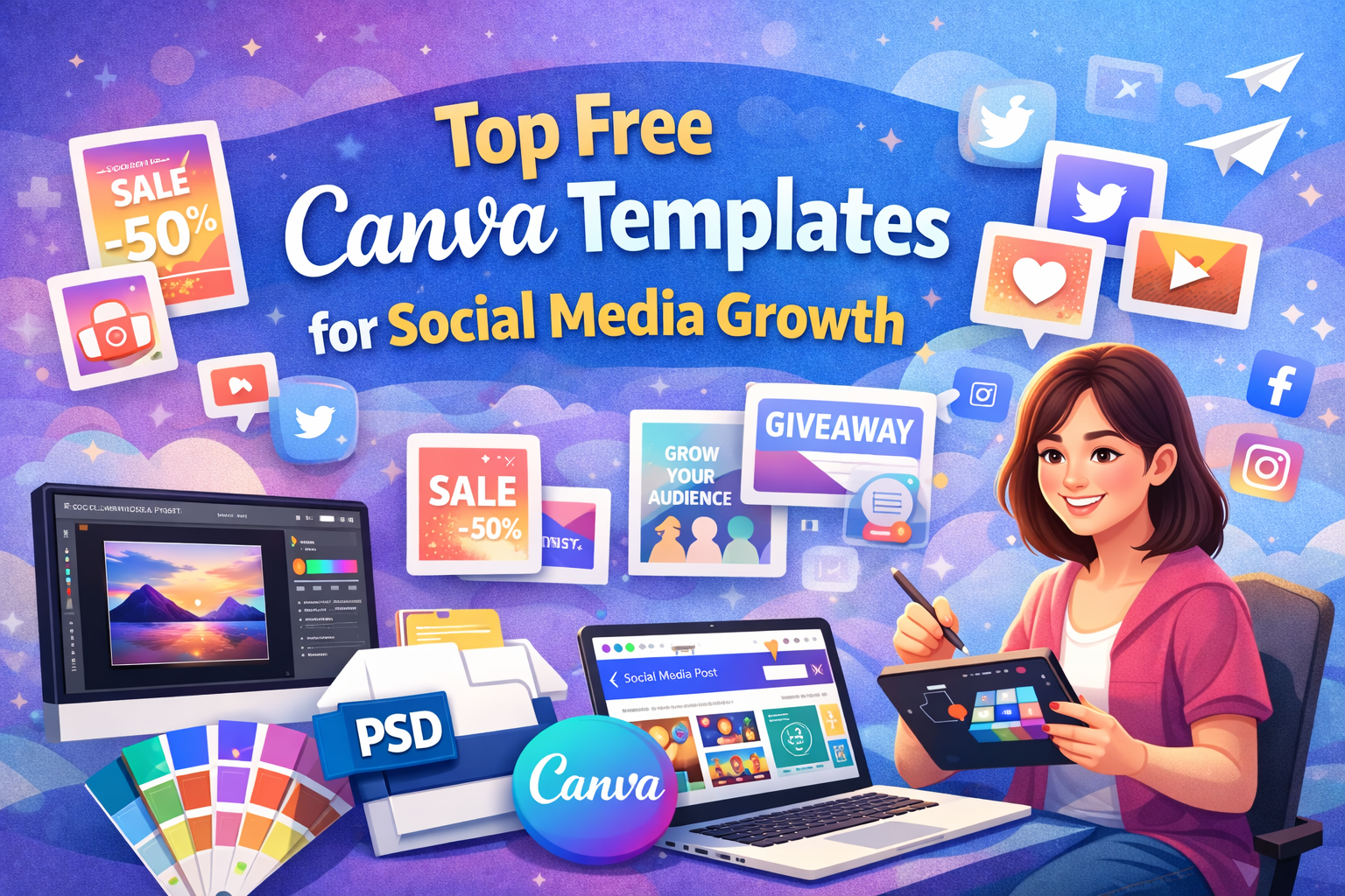 Top Free Canva Templates for Social Media Growth